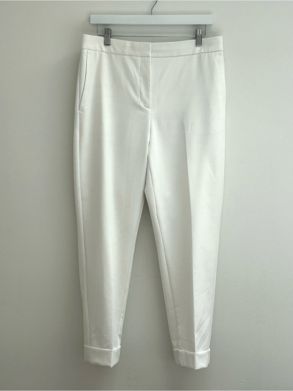 ANN TAYLOR Women’s Cream Tailored Ankle Pants 10 High Rise